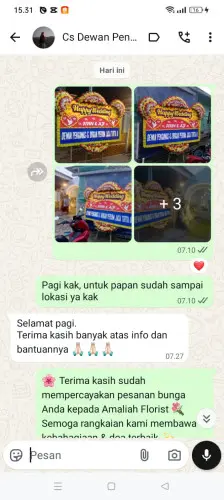 Testimonial Papan Bunga Pernikahan buyut mekar