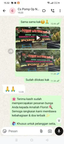 Testimonial Papan Bunga buyut mekar