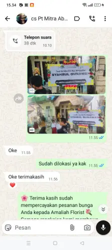 Testimonial Papan Bunga buyut mekar