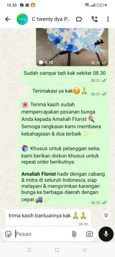 Testimonial Standing Flower buyut mekar
